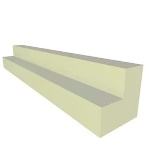 Image of IT Kitchens Gloss Cream Slab Base corner post H720mm W57mm D57mm