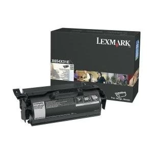 image of Lexmark X654X11E Black Laser Toner Ink Cartridge