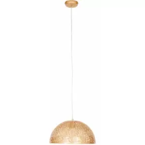 Image of Premier Housewares - Chandelier / Ceiling Light Large Gold Pendant Lights For Ceiling / Hallway / Living Room Bell Frame Lighting For Halls / Bedroom