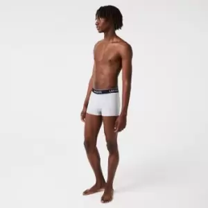 Image of Lacoste Pack Of 3 Casual Black Trunks Size 7 - XXL Grey Chine