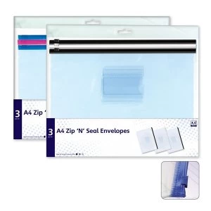 image of Anker A4 Zip and Seal Plastic Envelopes