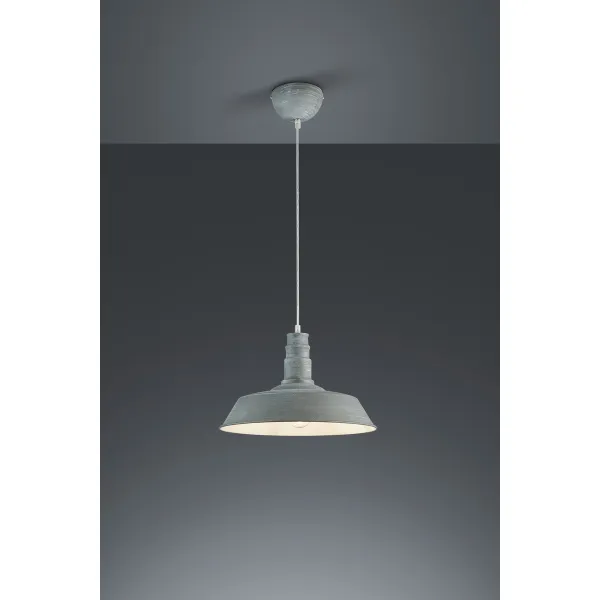 image of Will Modern Dome Pendant Ceiling Light concrete look