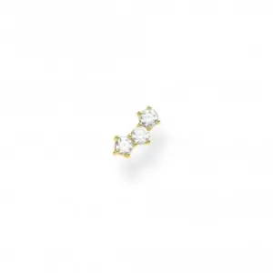 Yellow Gold Zirconia Single Ear Stud Climber H2132-414-14