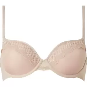 Image of Calvin Klein Micro Lace Space Bra - Beige