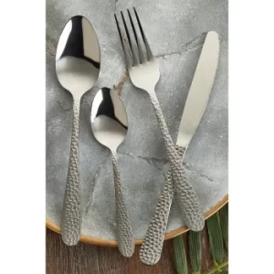 image of Sabichi 16 Piece Hammered Cutlery Set