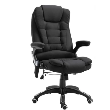 Image of Vinsetto Burlap 6-Point Massage 130° Relax Head Recliner Office Chair - Black