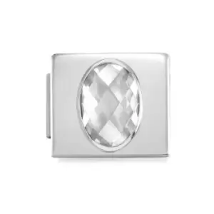 Image of Nomination GLAM Faceted Oval CZ Charm