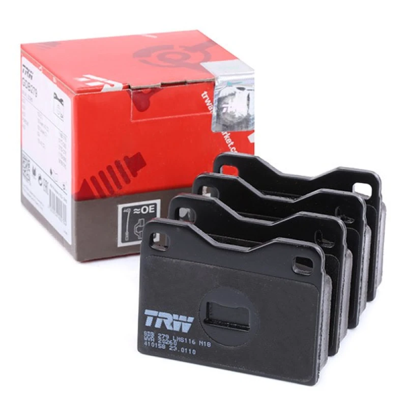 Image of TRW GDB279 Brake pad set not prepared for wear warning indicator Brake Pad Set,disc brake (402)