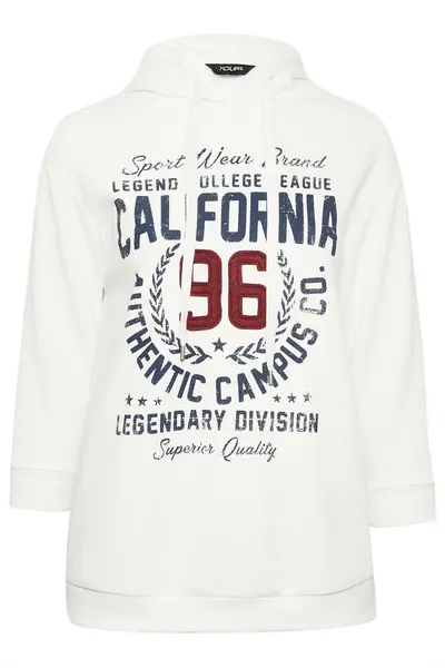 Image of Yours Printed Hoodie White