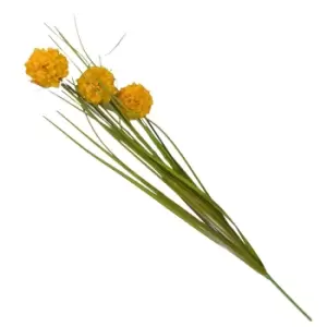 Image of Billy Button 3 Stem Yellow