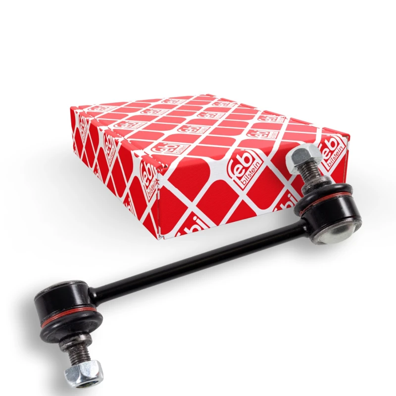 Image of FEBI BILSTEIN 27286 Anti-roll bar link OE Turbo NEW, with nuts Steel Link Stabiliser (3229)
