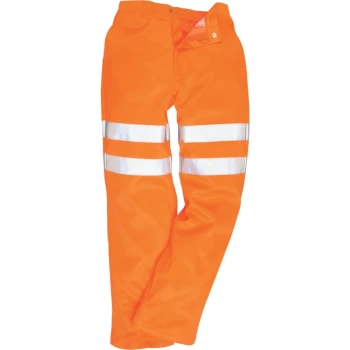 Image of RT45 Hi-vis Polycotton Orange Railway Trouser - 3XL Reg
