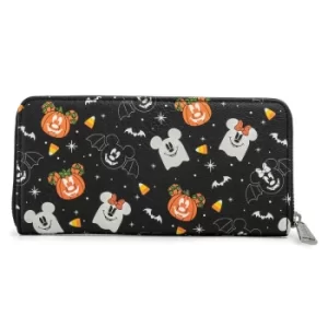 Image of Loungefly Disney Spooky Mice Candy Corn Zip Around Wallet
