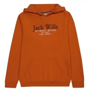 image of Jack Wills Kids Batsford Script Logo Hoodie - Orange