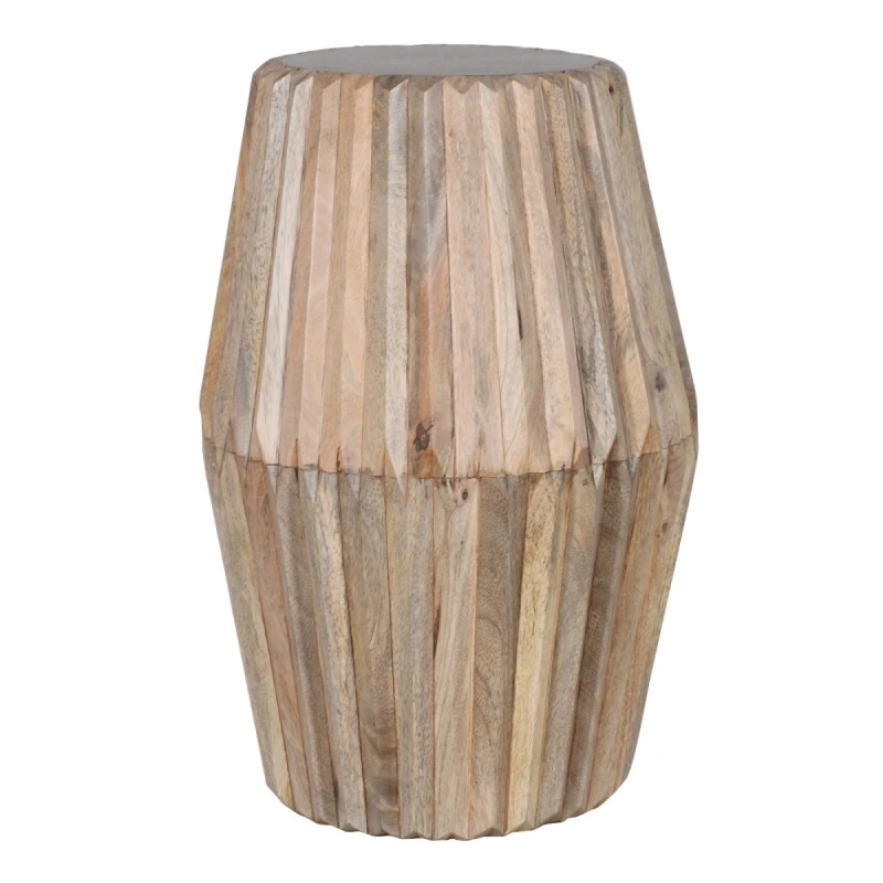 Image of Hudson Carved Side Table - Mango Wood - L19 x W19 x H58cm IndianhubRG08