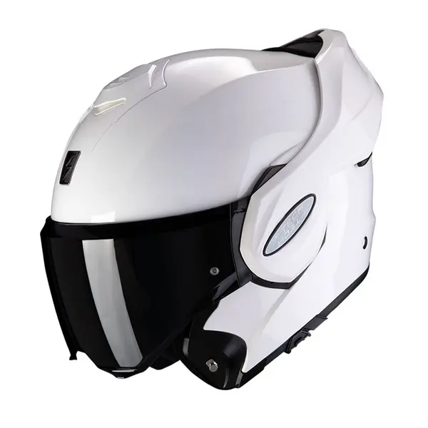 Image of Scorpion Exo-Tech Evo Solid White Modular Helmet L
