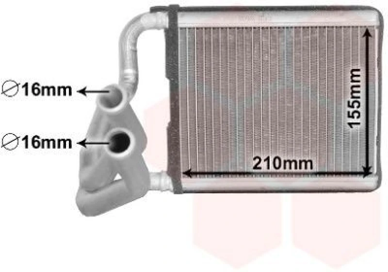 Image of VAN WEZEL Heater matrix VAN WEZEL 83016701