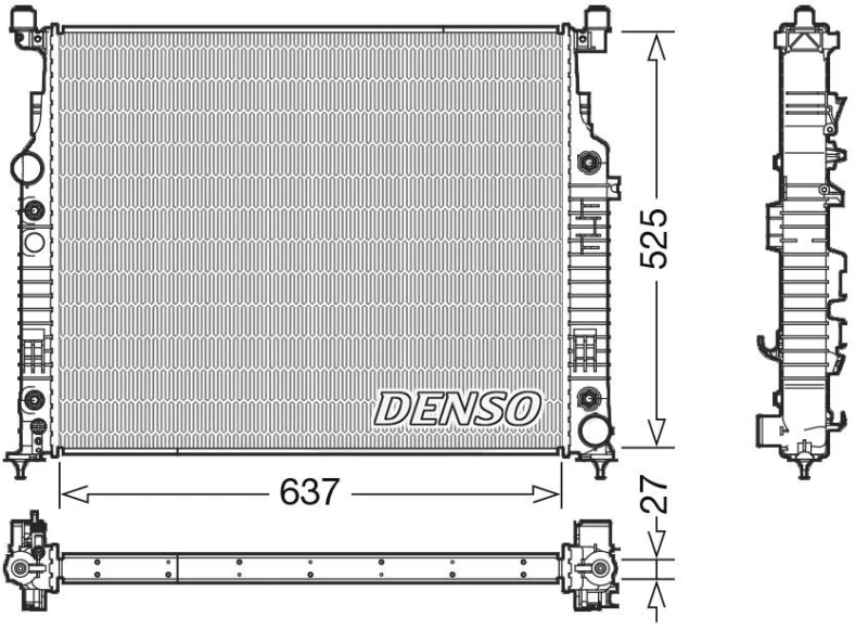 Image of DENSO Engine radiator DENSO DRM17056