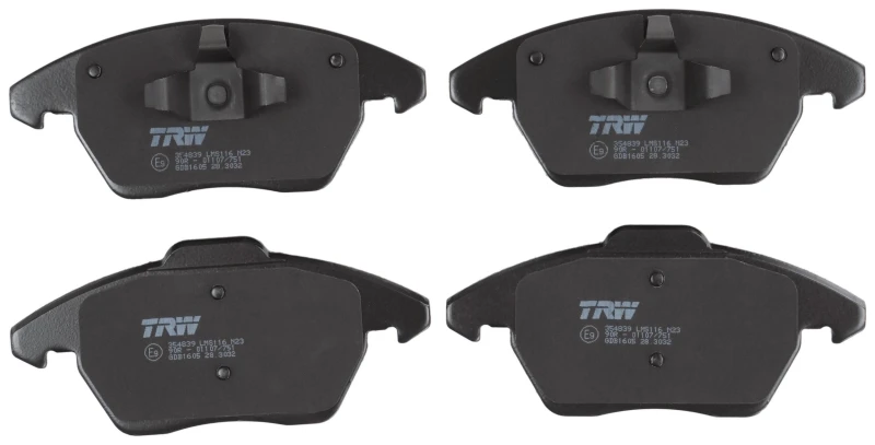Image of TRW GDB1605 Brake pad set not prepared for wear warning indicator Brake Pad Set,disc brake (402)