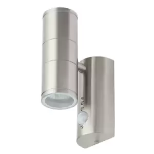 image of Coast Islay Up and Down Wall Light with PIR Sensor Stainless Steel