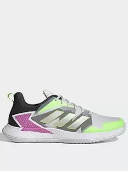 Image of adidas Defiant Speed Tennis Shoes, White/Silver/Grey, Size 10.5, Men