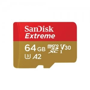 Image of SanDisk Extreme memory card 64GB MicroSD