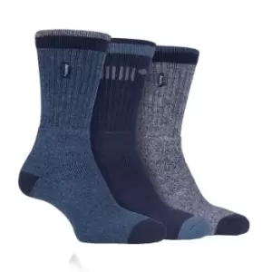 Image of Jeep 3 Pack Boot Socks Mens - Blue