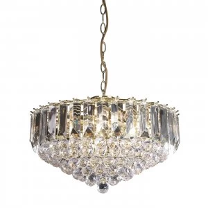 Image of 6 Light Ceiling Pendant Acrylic, Brass, E14