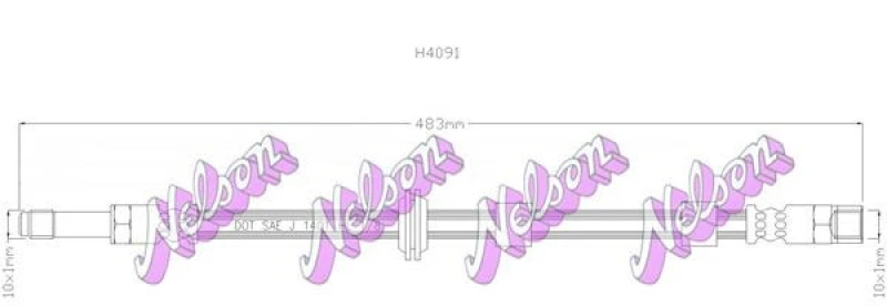 Image of Brake hose KAWE H4091