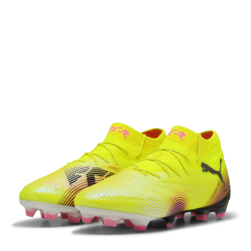 Image of Puma Future 8 Ultimate Firm Ground Football Boots Juniors Yellow Alert male 4 (37)