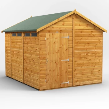 Image of 10x8 Power Apex Security Shed - Brown