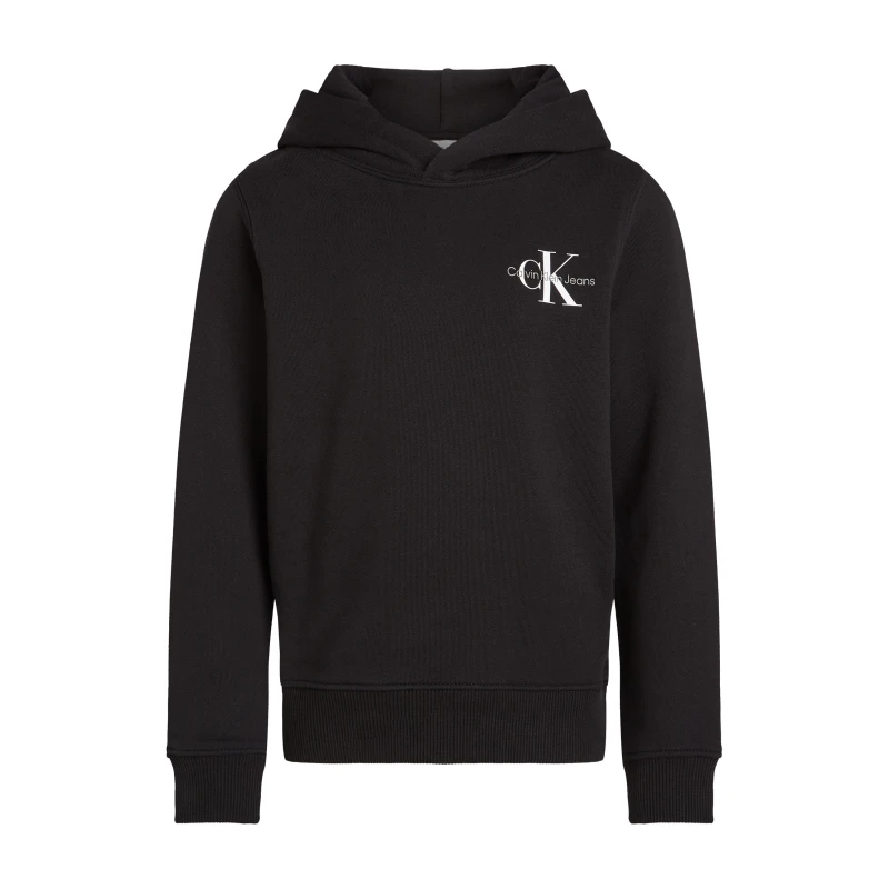 Image of Calvin Klein Jeans Kids Small Mono Pullover Hoodie CK Black BEH male 14Y