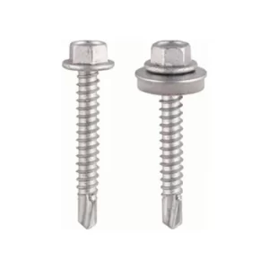 image of TIMco 5.5 x 100mm Hex Head Self Drilling Light Section TEK Screws With 16mm Washer Qty 100