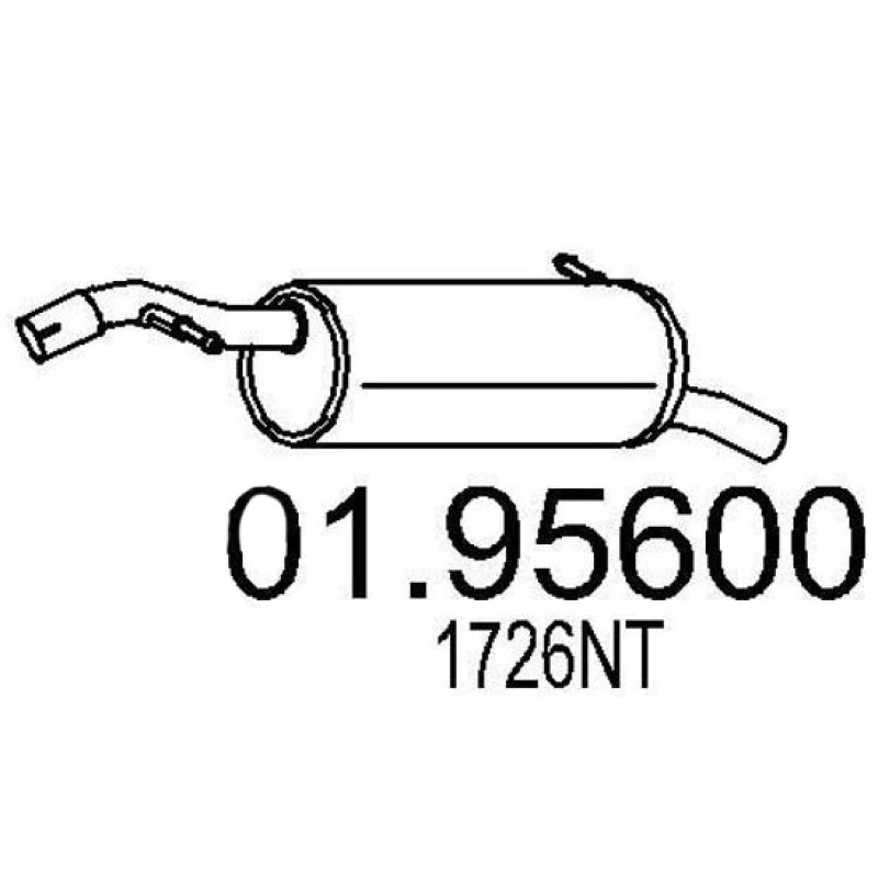 Image of MTS 01.95600 Rear silencer End Silencer (3437)
