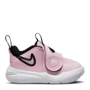 Image of Nike Team Hustle D 11 Td, Pink Foam /Summit White-White-Black, Unisex, Basketballshoes Toddler, DV8995-600