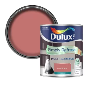 Image of Dulux Simply Refresh Multi Surface Coral Charm Eggshell Paint 750ml