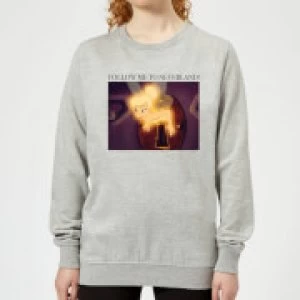Image of Disney Tinkerbell Follow Me To Neverland Womens Sweatshirt - Grey - XXL