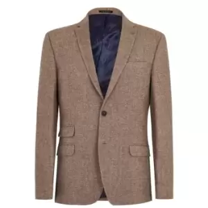 Image of Ted Baker Slim Fit Oatmeal Tweed Jacket - Cream