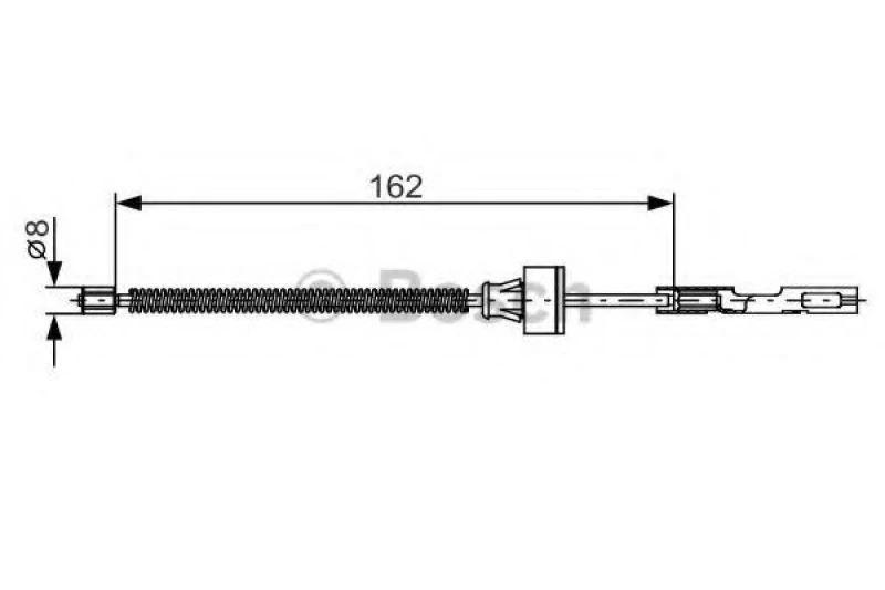 Image of Handbrake cable Bosch 1 987 482 278
