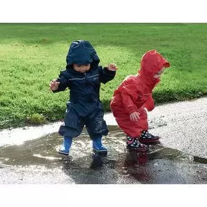 Image of Puddle Puddlesuit - 18-24 Months Red
