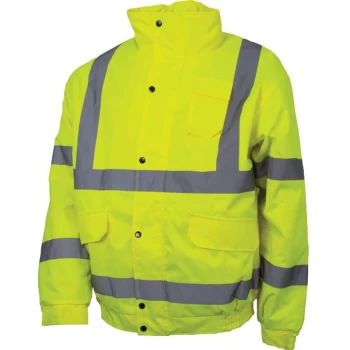 Image of Hi-vis Rip-stop Bomber Jacket (EN20471) Yellow - L - Tuffsafe
