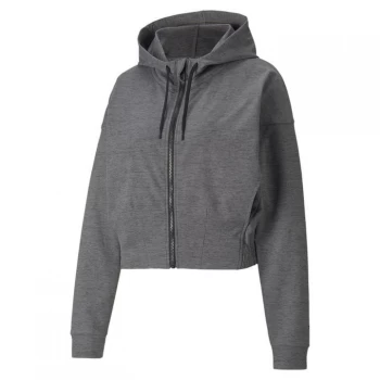 image of Puma Cloud Full Zip Hoodie Ladies - Grey