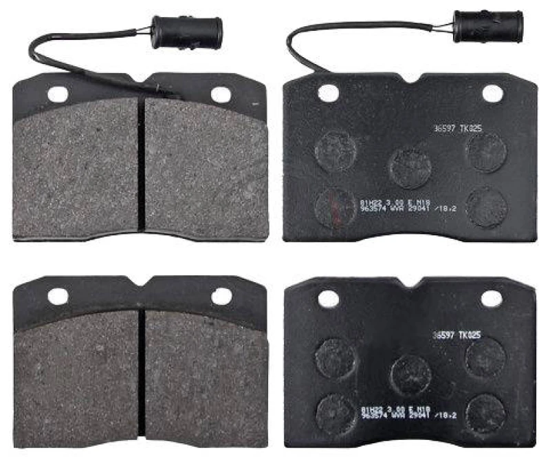 Image of A.B.S. 36597 Brake pad set with integrated wear sensor Brake Pad Set,disc brake (402)
