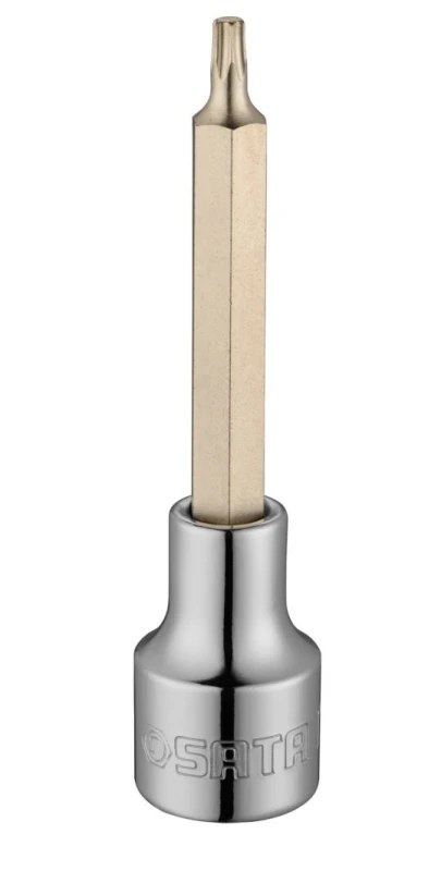 Image of SATA 25109 Screwdriver Bit Square Drive Tang Size: 12.5 (1/2")mm (inch), Chrome steel Chrome steel Screwdriver Bit (5514)