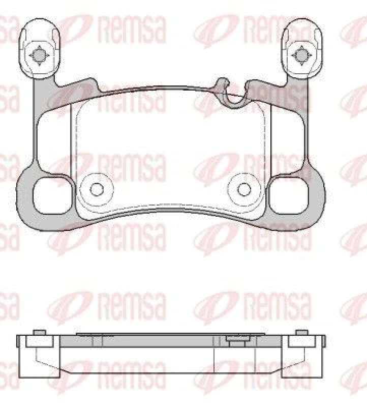 Image of REMSA Brake pad set REMSA 1864.00