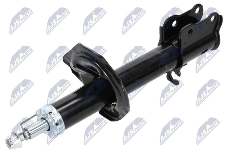 Image of NTY A-MZ-034 Shock absorber Rear Axle Left, Gas Pressure, Twin-Tube, Suspension Strut, Bottom Clamp Shock Absorber (854)
