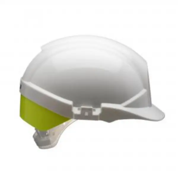 Image of Centurion Reflex Safety Helmet White C W Yellow Rear Flash White BESWCNS12WHVYA