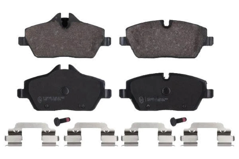 Image of Blue PRINT ADG04297 Brake pad set Front Axle, prepared for wear warning indicator, with fastening material Brake Pad Set,disc brake (402)