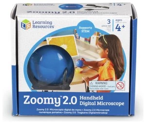 image of Learning Resources Zoomy 2.0 Handheld Microscope Blue.