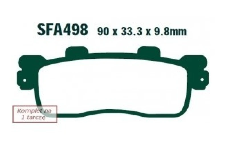 Image of EBC Brakes SFA498HH Brake pad set Brake Pad Set,disc brake (402)
